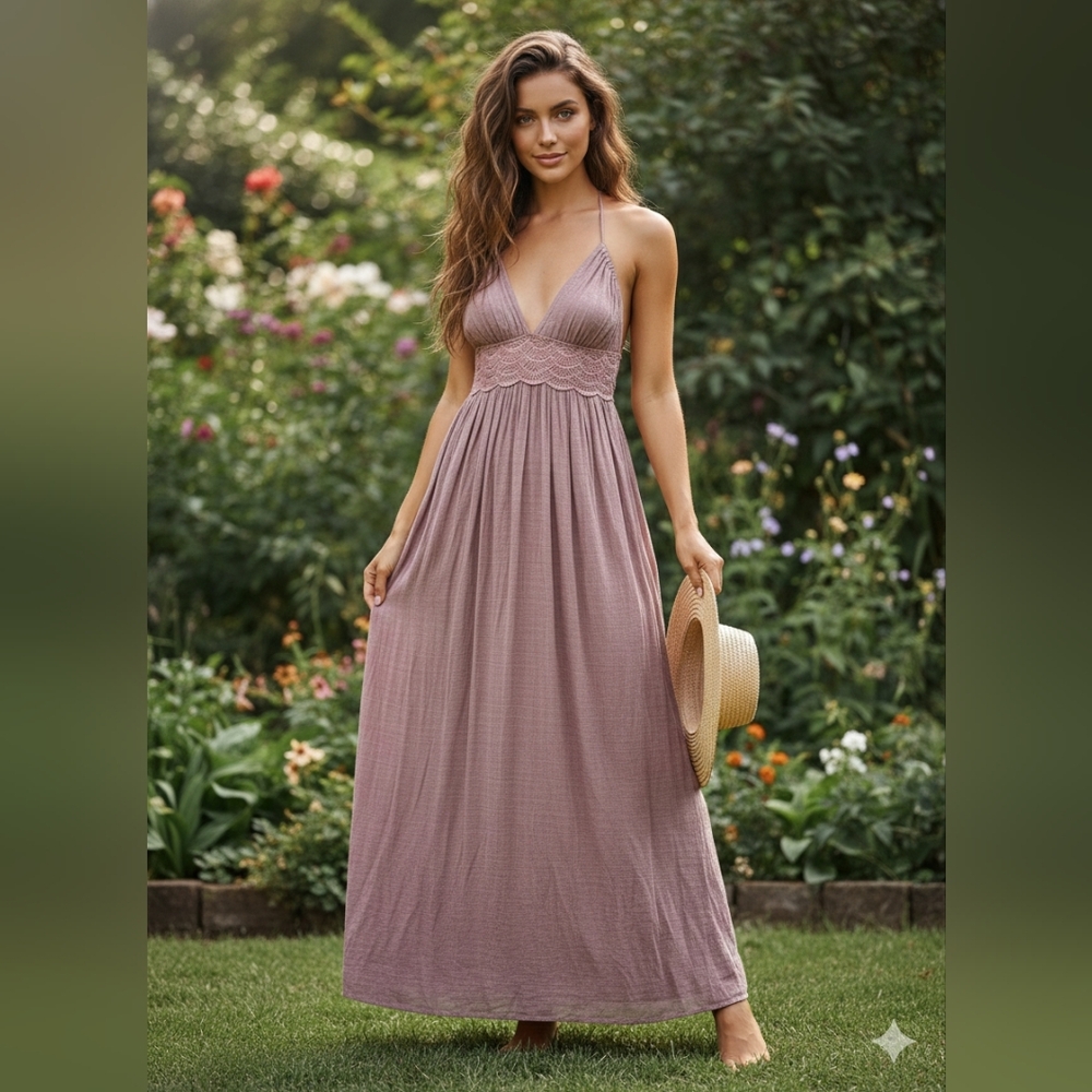 Chic Lavender Maxi Dress